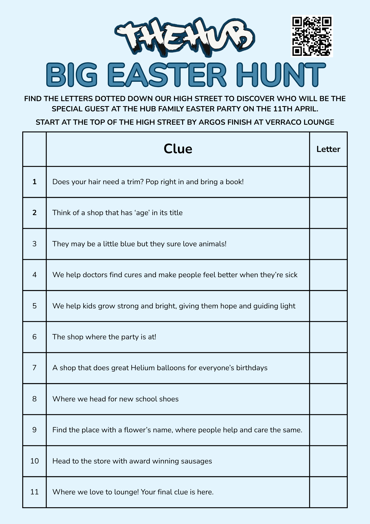Bromsgrove Big Easter Hunt Clues